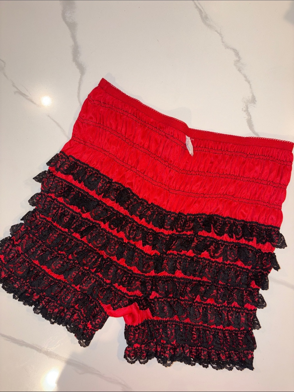 Sexy ruffled Vintage Square Dance Lace Sissy Bloomers Victorian Pantaloons Large